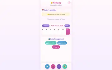 Screenshot of BabyLog