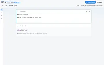 Screenshot of Notebook Studio