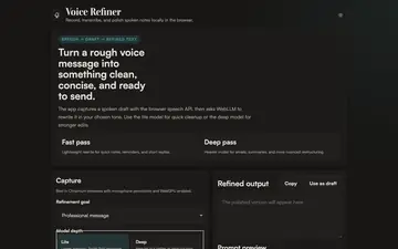 Screenshot of Voice Refiner