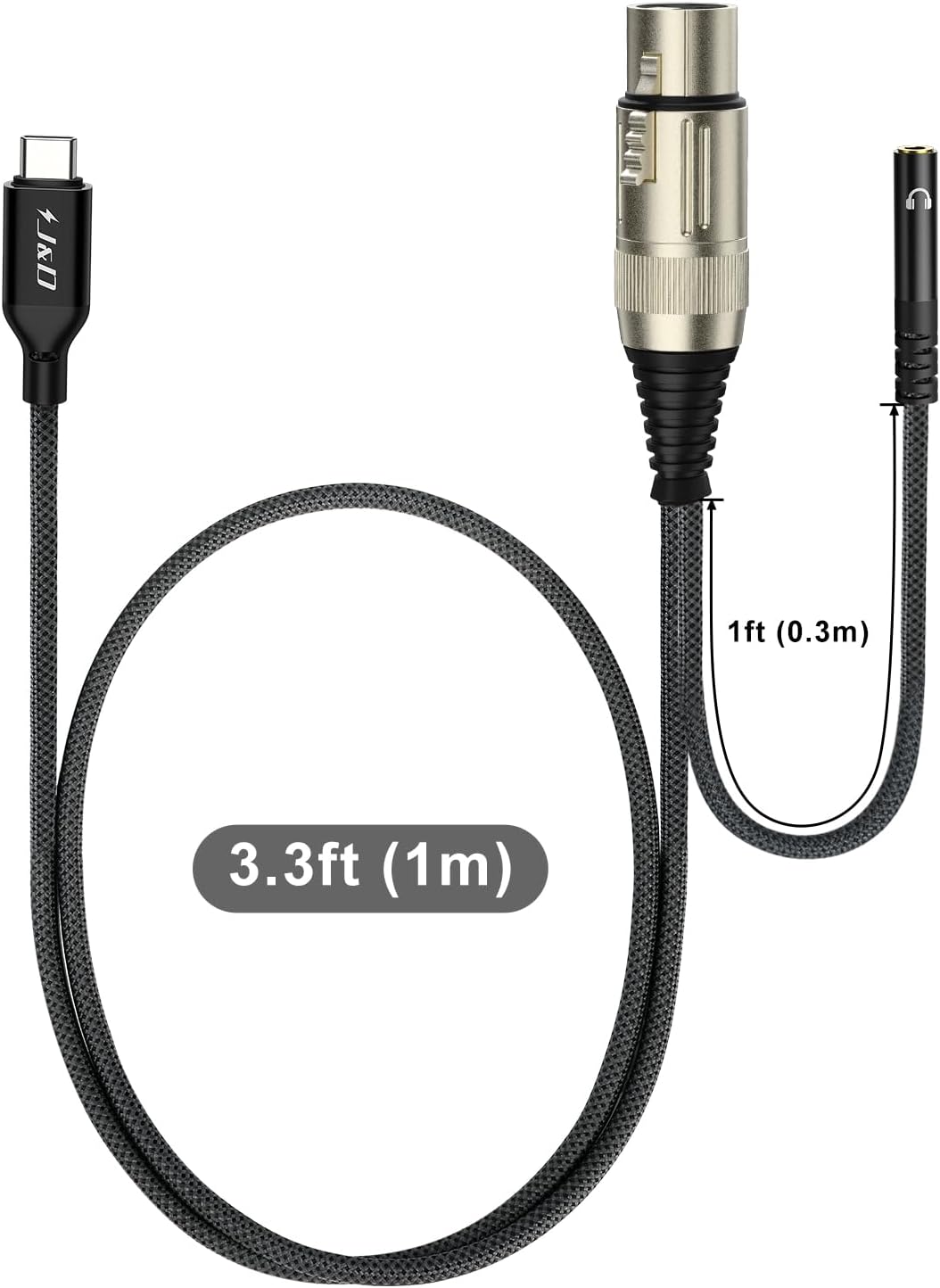 USB-C to XLR microphone cable