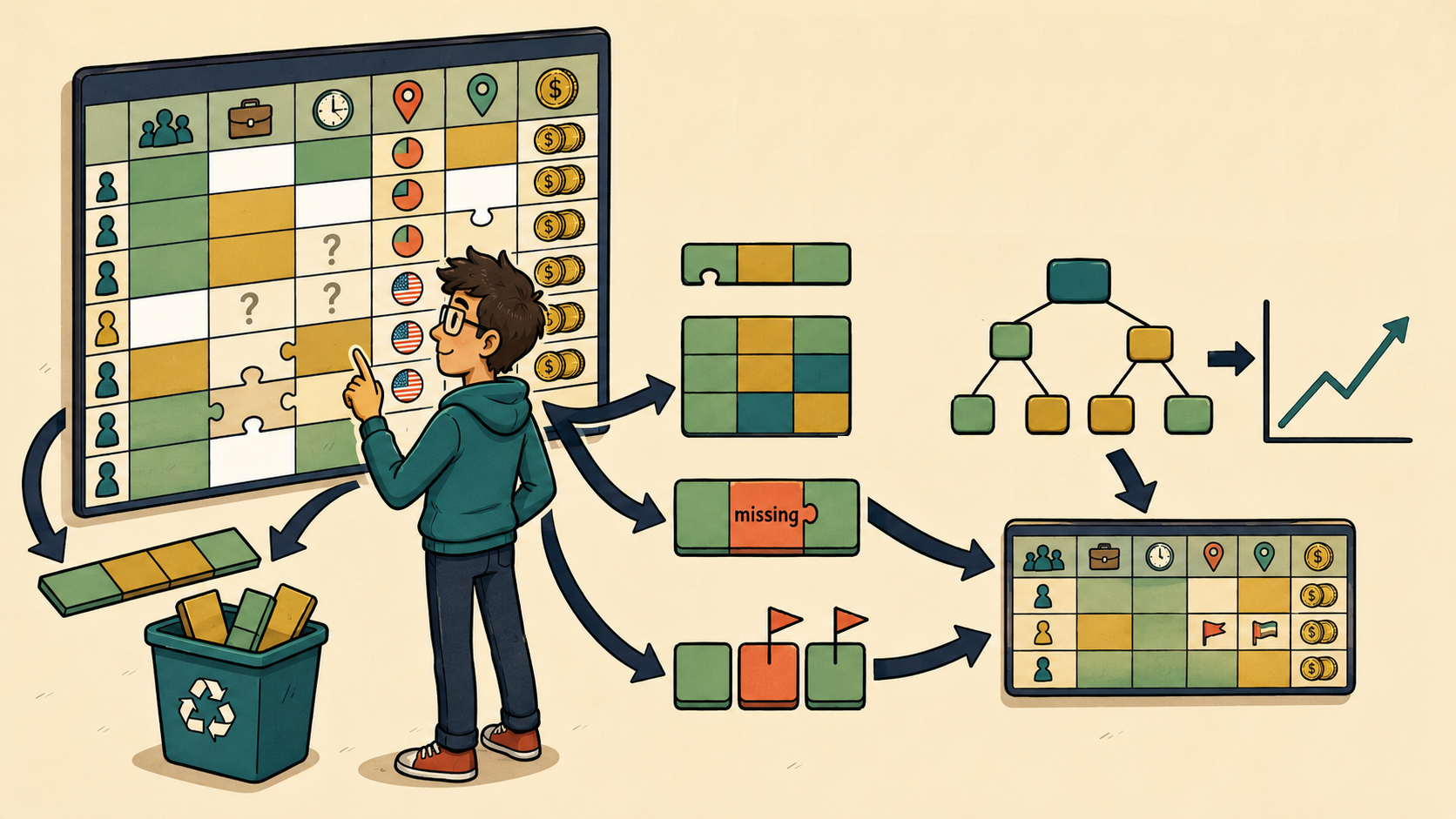 Missing data in machine learning